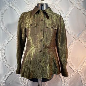 Dana Buchman Green Iridescent Shirt